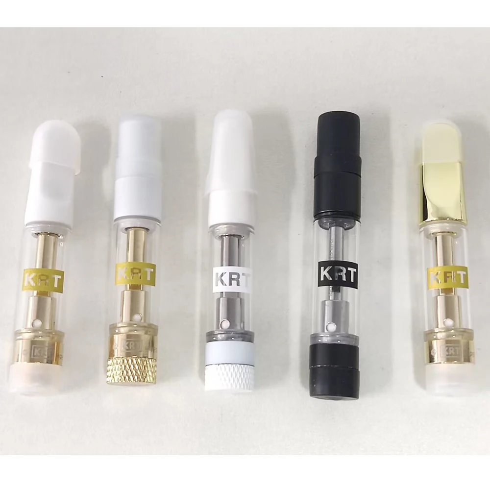 10pcs/lot Customized Empty KRT Vape Cartridge 0.8ml/1.0ml Capacity Ceramic Coil 510 Thread Atomizer Electronic Cigarette