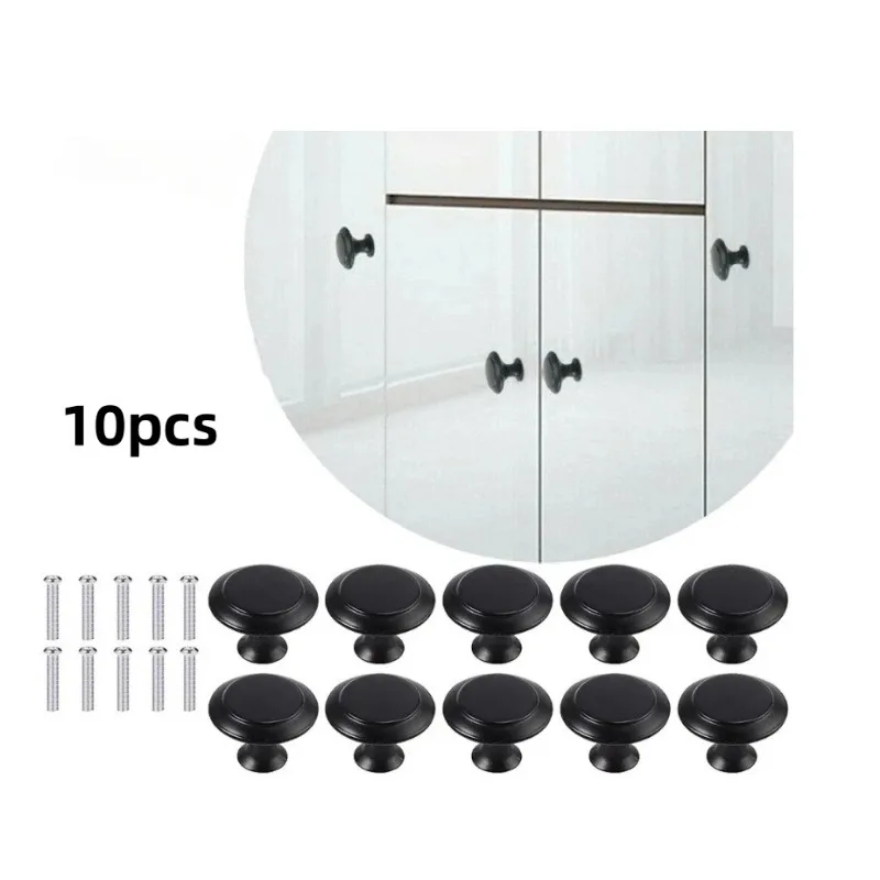 10 Pieces Retro Single Hole Black Furniture Handles, Cabinet Handles, CHI Panel Cabinets, Door Knob  Knobs  Drawer  Handles