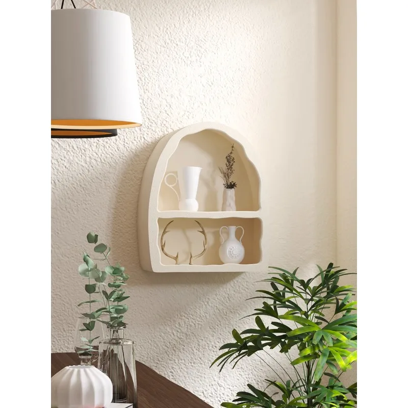 Nordic minimalist white arched wall cabinet, living room, small desktop storage cabinet, wall mounted shelves, hanging cabinet