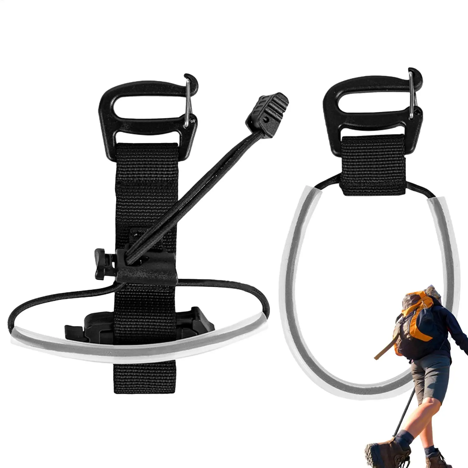 Hiking Pole Fixing Strap Backpack Accessory Easy Elastic Loop Quick Install No Disassembly Outdoor Camping Trekking Pole Holder