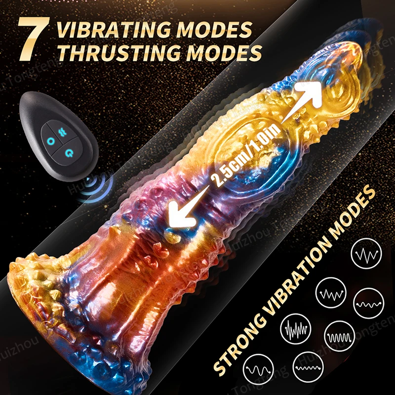 7 Mode Thrusting Dildo Vibrator Huge Thick Anal Vibrator Remote Control Birds Monster Dildo Penis Suction Cup Sex Toys For Women