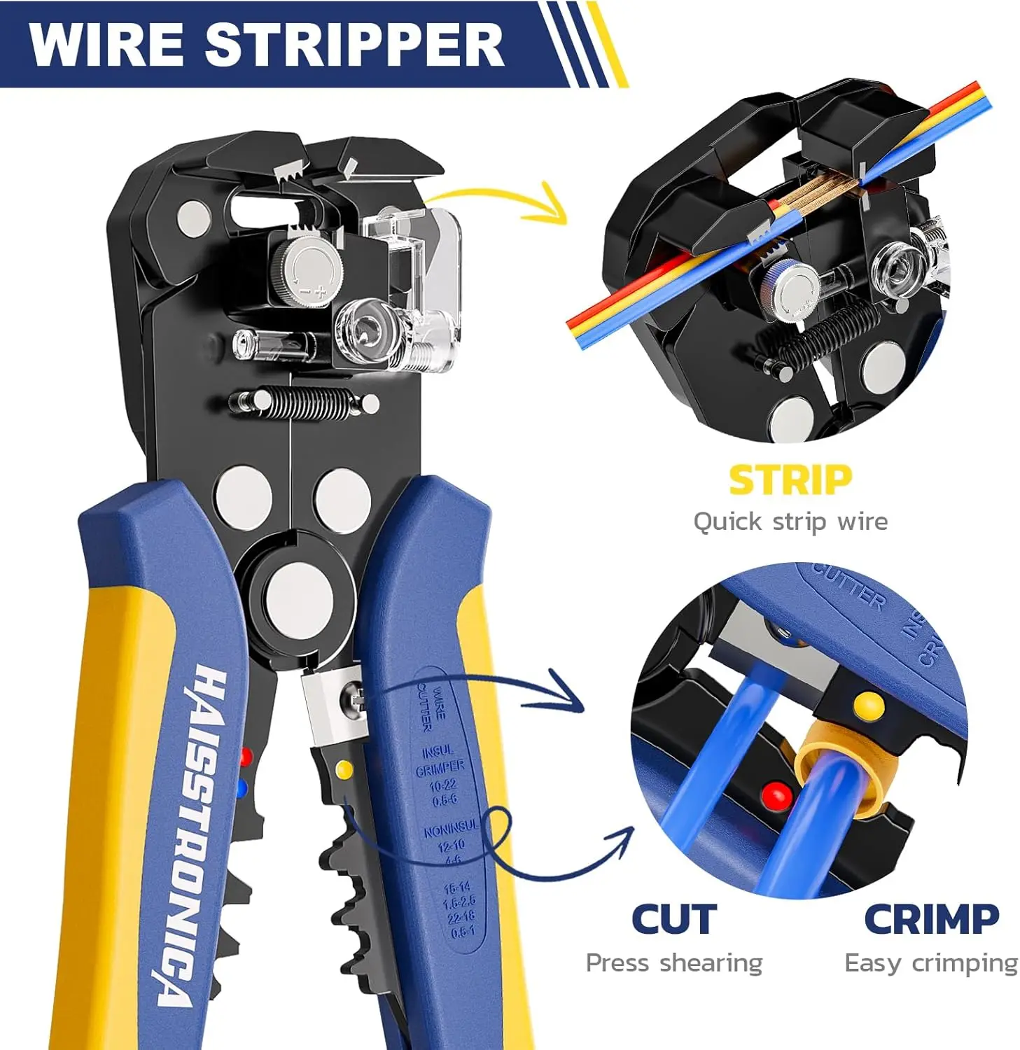 مجموعة أدوات تجعيد 6 في 1 مع أداة تعرية الأسلاك وقوالب قابلة للتبديل لموصلات مختلفة، هدية مثالية للرجال
