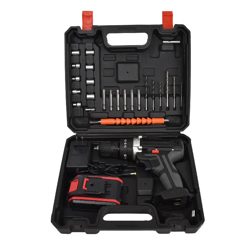 

~~Multifunctional charging impact lithium battery drill, industrial grade household electric screwdriver set power tools