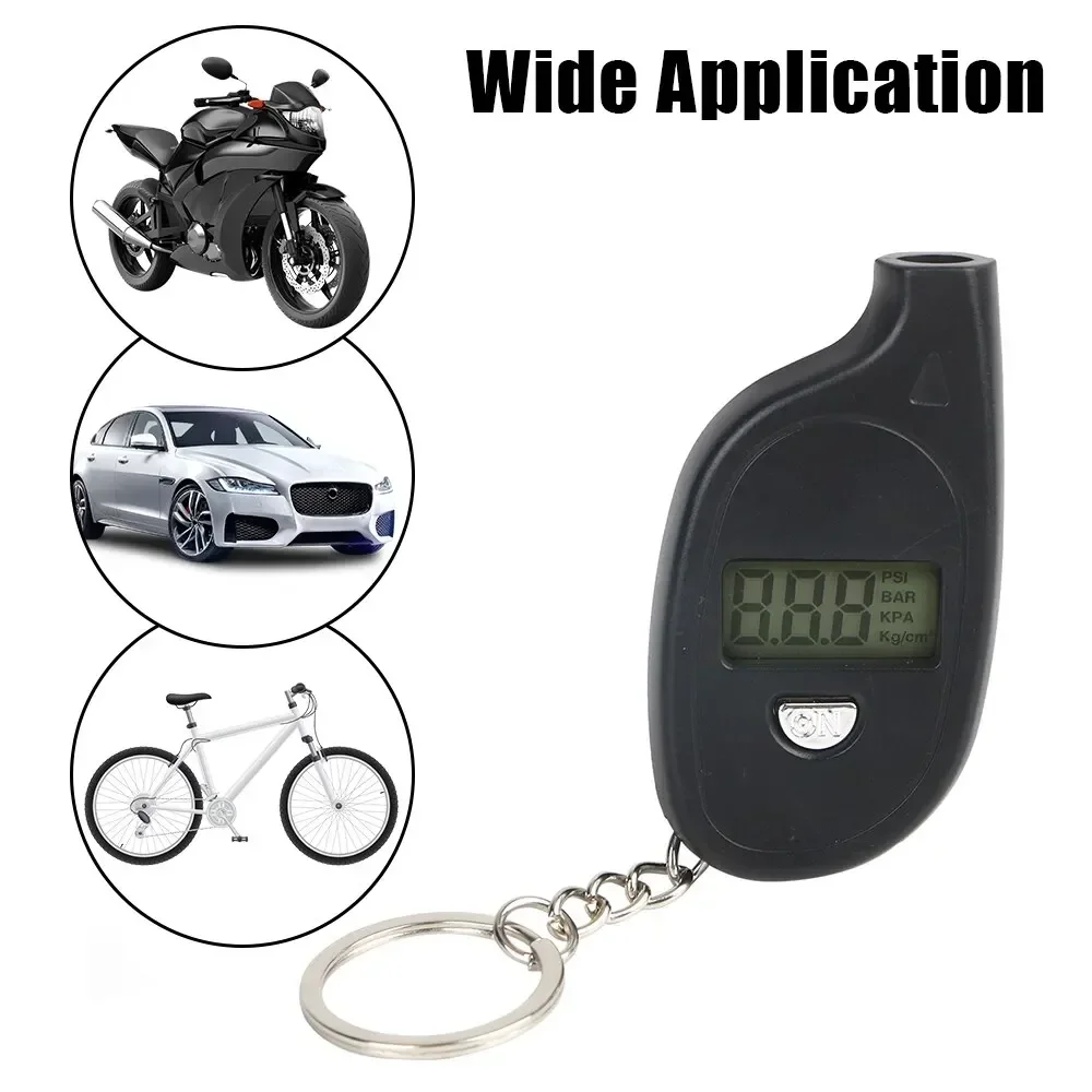 

Цифровой манометр для автомобильных шин с ЖК-дисплеем — подходит для автомобилей, мотоциклов — функция охранной сигнализации