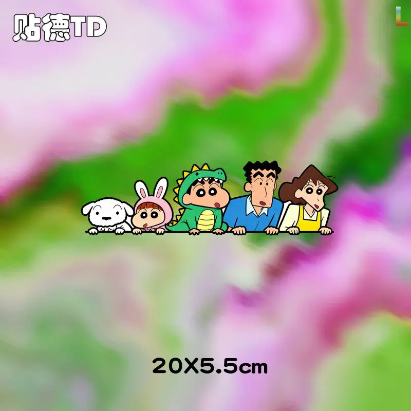 Cute Crayon Shin-chan Family Anime Stickers Suitable for Car Laptop Window Decorative Car Sticker