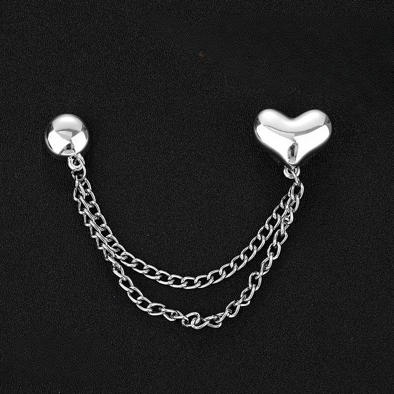 مشبك ملابس مغناطيسي متعدد الوظائف مع سلسلة أزرار معدنية مشبك ملابس وشاح بنطلون أرجل الكفة تثبيت دبوس مغناطيسي #5