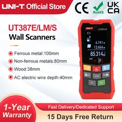 Escáner de pared UNI-T UT387E UT387S UT387LM 4 en 1 Detector de metales buscador de pernos de madera voltaje CA cables en vivo rastreador de profundidad