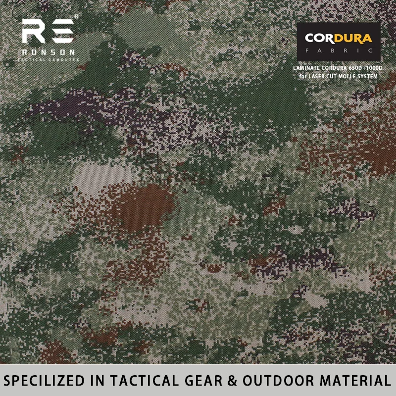 

Chinese PLA STARRY SKY WOODLAND Camouflage 650D N6.6 Laminated 1000D HD Nylon Squandron Fabric Durable for Tacitical Gear