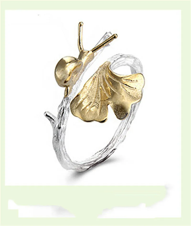 Fashion Women's Silver Plating Gold Snail Adjustable Ring Jewelry Gift