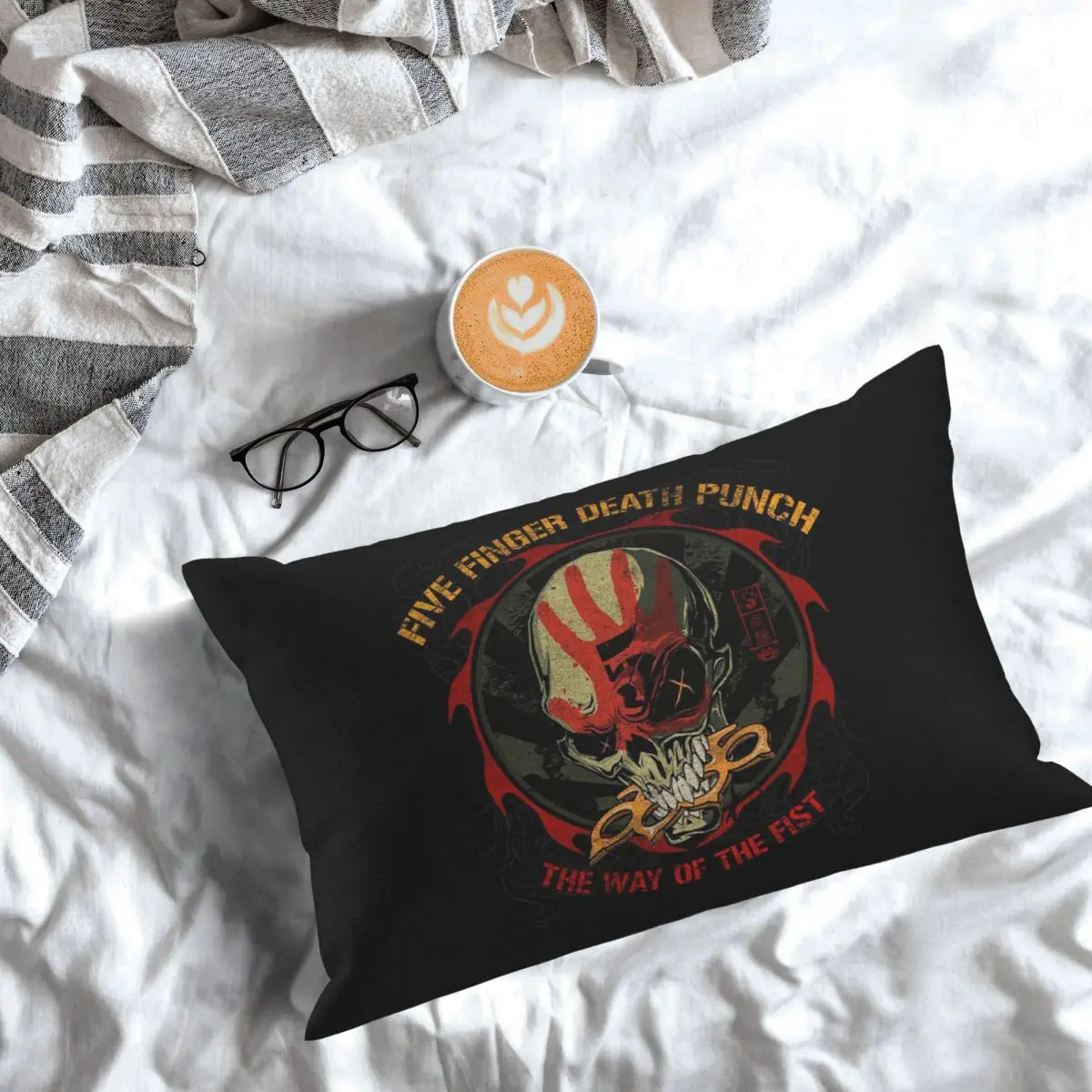 Five Finger Death Punch Rectangle Pillowcase Cushion Cover Decorative Bedroom Bed Home Comfort Throw Pillow