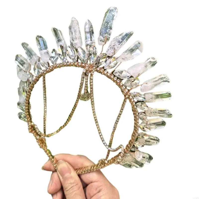 270D きらびやかなクリスタル花嫁のかぶと特別な日のためのヘアスタイリング アクセサリー