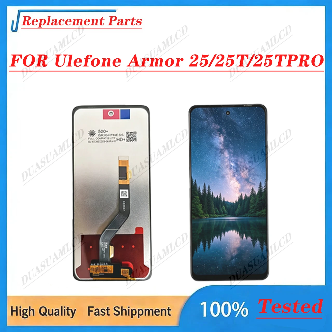 678インチfhd-120hz-lcdタッチスクリーン（フロントフレーム付き）ulefone-armor25-25t-25tpro用-ディスプレイ交換部品一式