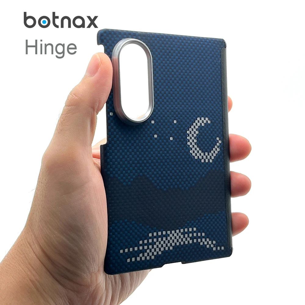 Hinge Axis Back Cover for Samsung Galaxy Z Fold8 Case 8 Wide Kevlar Aramid Carbon Fiber Compatible with Magsafe Protective Skin