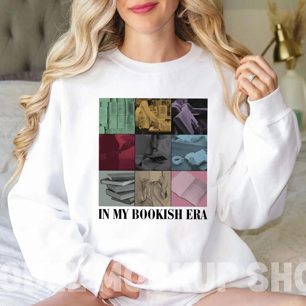 In My Bookish Era Hoodie Pop Music Lover Hoodie for Women Love Books Gift for Her Womens Clothes Literary Vintage Women Clothing