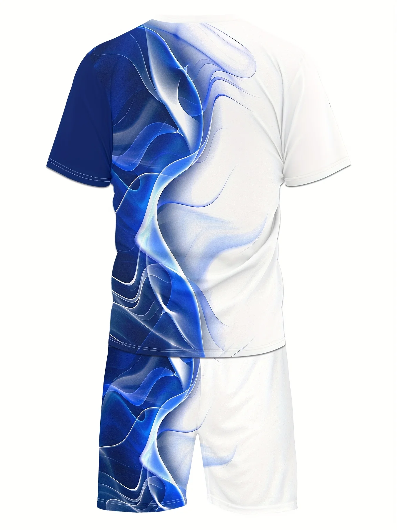 Men's Summer 3D Printed Short Sleeved  Casual Party Clothing, Hip-hop Street Style T-shirt and Shorts Set