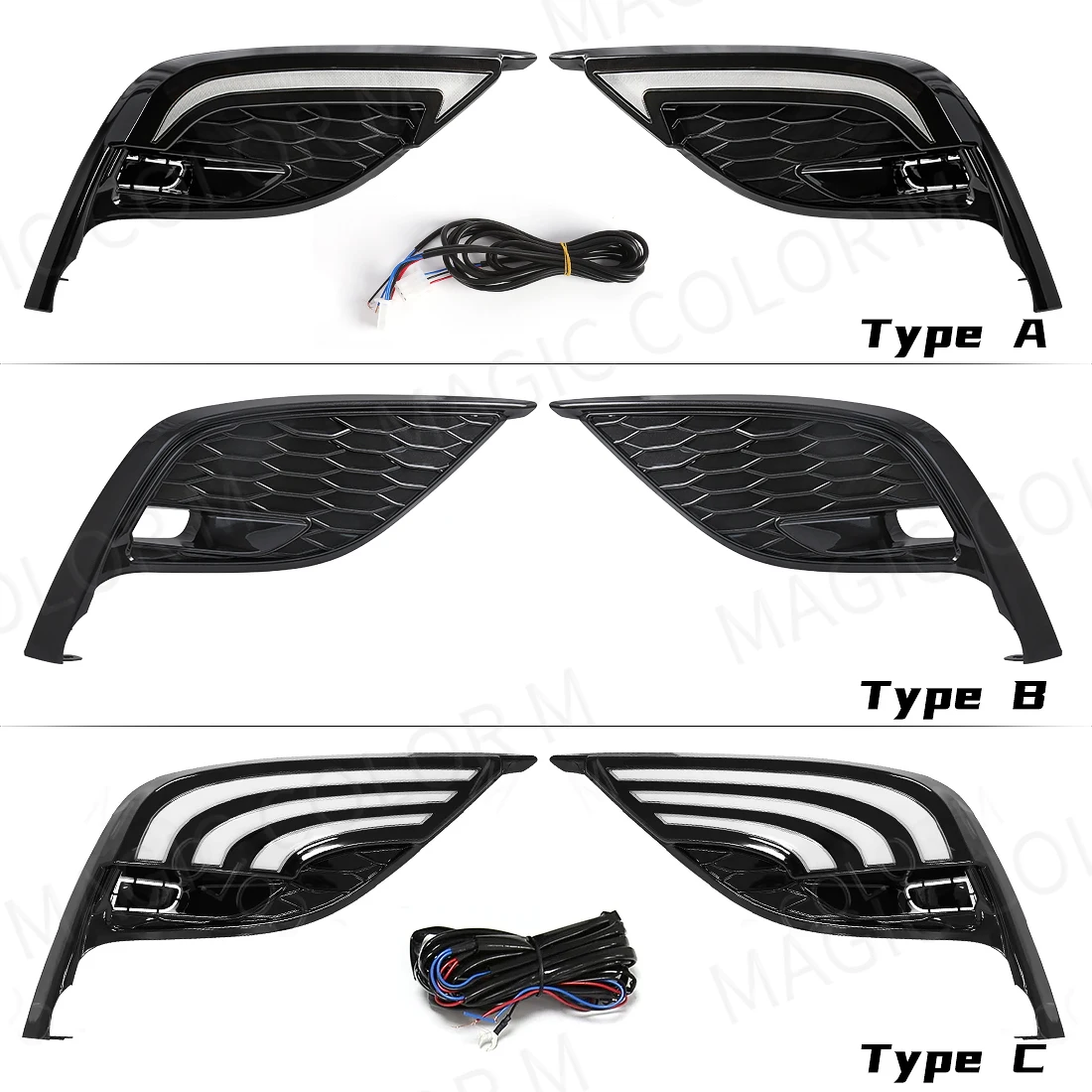 Daytime Running Light For Toyota Camry 2021 2022 2023 2024 DRL Fog Lamp Assembly Turn Signal Headlight 81482-06190 81481-06220