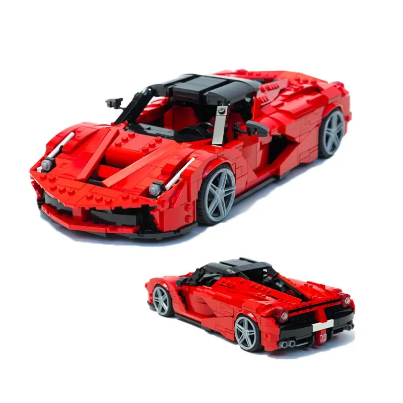 MOC-95553 Rosso Nuovo Supercar Assemblaggio Building Block Modello • 1353 Parti Building Blocks Bambini Natale Regalo personalizzato Giocattolo per adulti