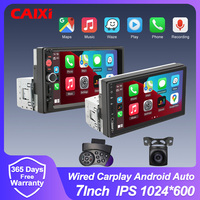 CAIXI 7'' IPS 1 Din Carplay Android Auto MirrorLink Car Radio Multimedia Car Stereo Receiver 1Din Autoradio Bluetooth Headunit