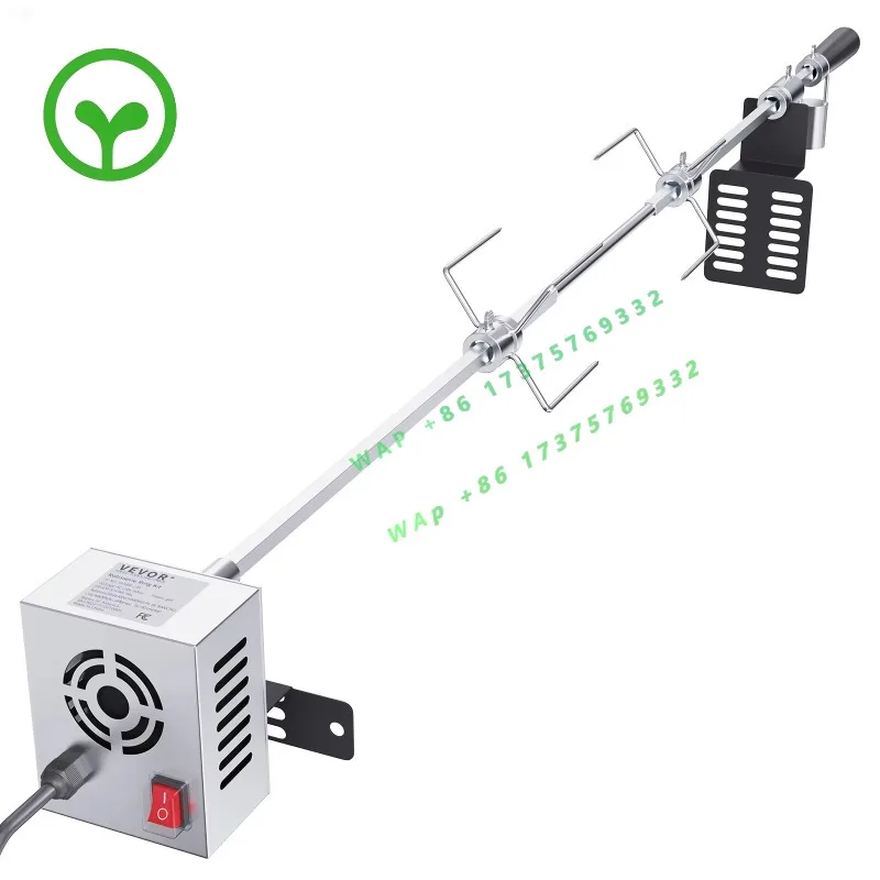 【Premium】SucceBuy 39-56inch Universal Grill Rotisserie Kit for Grills Electric BBQ Grill w/Motor Stainless Steel Automatic Grill