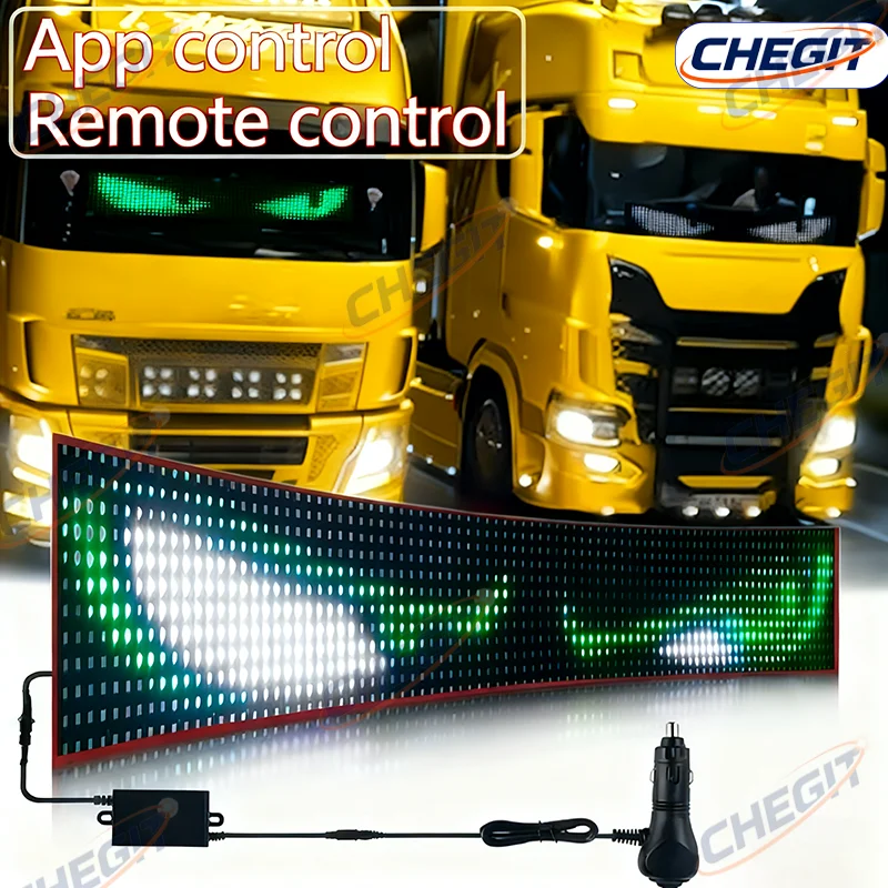 

DIY Custom Text Pattern LED Eyes for Truck Programmable Display Devil Eye Car Scrolling Advertising LED Sign with App Control