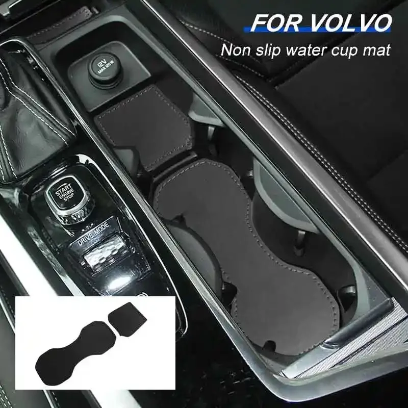 For Volvo XC60 water cup mat S90 XC90 S60 V60 V90CC door slot mat Water cup anti-skid mat Interior modification products