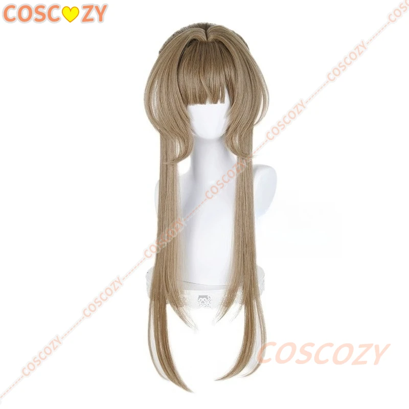 Marionette Sandrone Cosplay Perücke 75 cm lange braune Perücke hitzebeständige synthetische Perücken für Halloween Karneval Spiel Party Requisiten