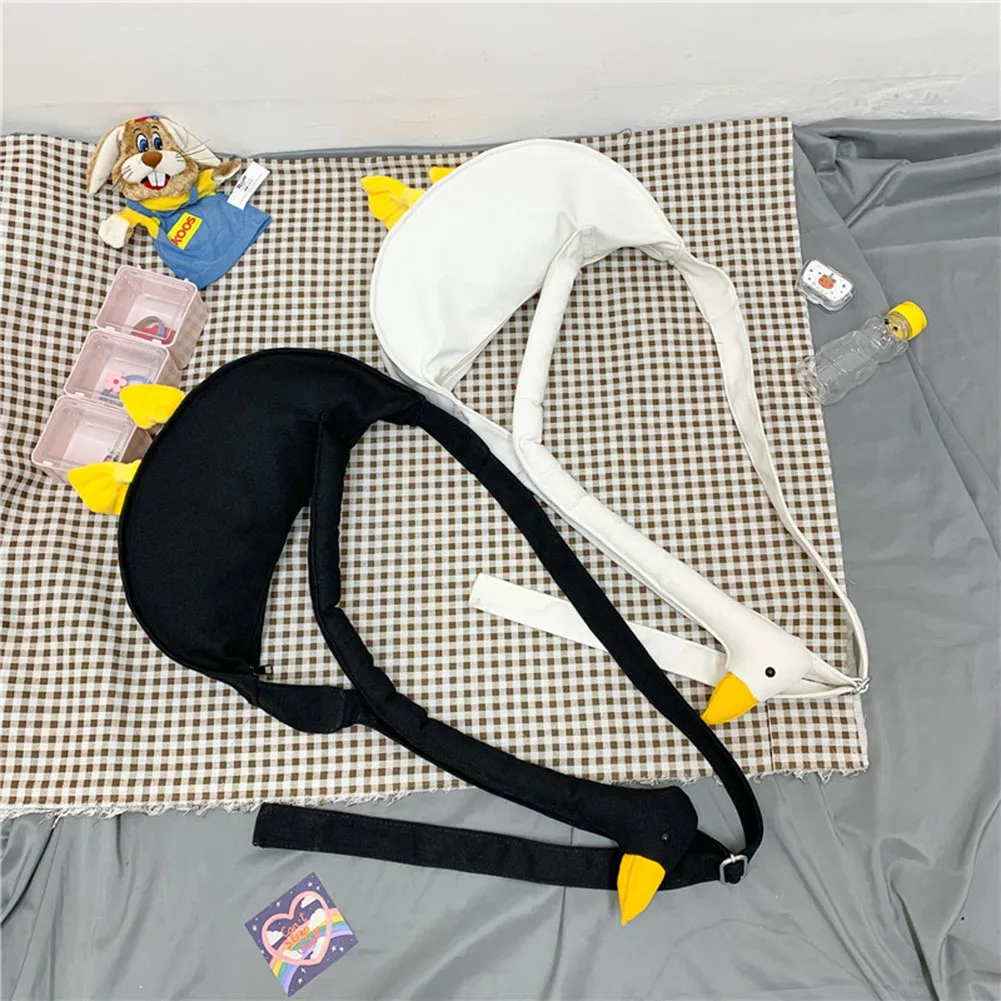 

Women Cute Shoulder Bag Adjustable Strap Canvas Goose Crossbody Bag Large Capacity Funny Goose Shoulder Bag Female Outdoor Bag