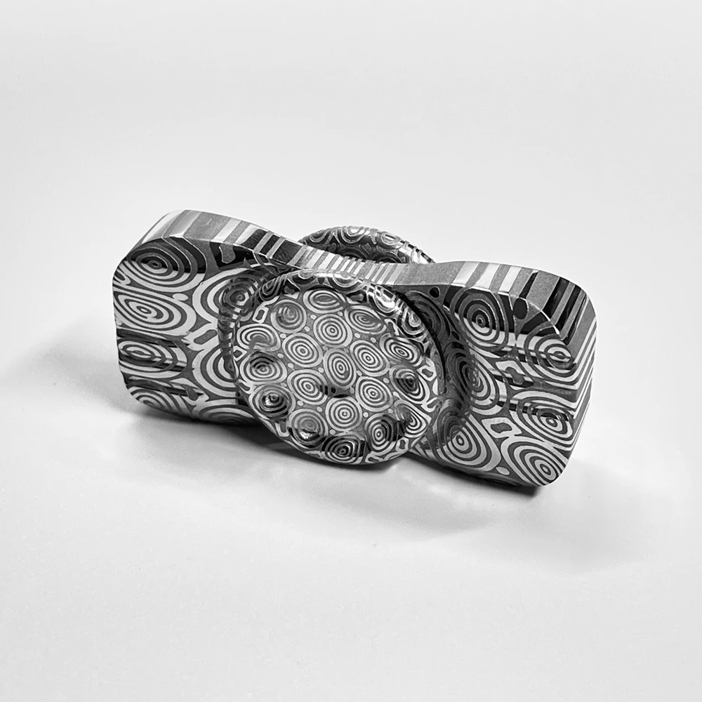 Grey Crossing EDC Simple Fidget Spinner Fidget Spinner a due pale Disegni originali Gadget per alleviare l'ansia Giroscopio