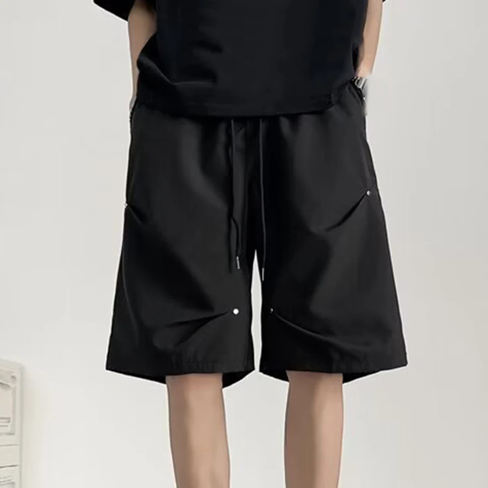 Pleated Design Casual Shorts Casual Shorts Quick Drying Pants M XL Mens Outdoor Shorts Ice Silk Fabric Solid Pattern