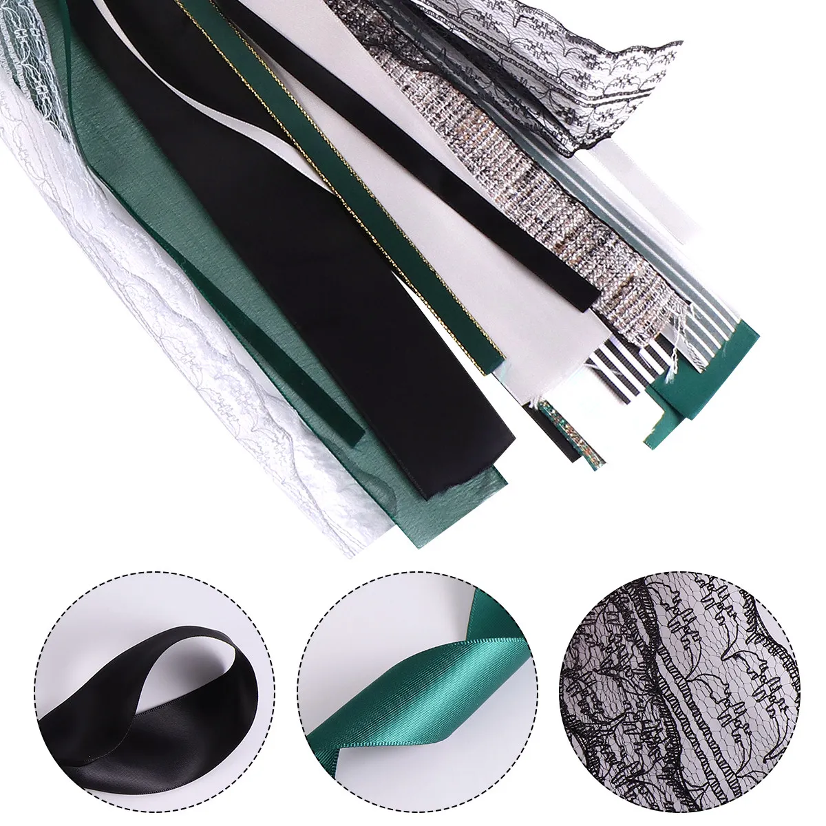 

Набор из 22 тканевых лент для волос темно-зеленого цвета, для рукоделия, бантов, аксессуаров для волос, упаковки подарков, декоративных украшений