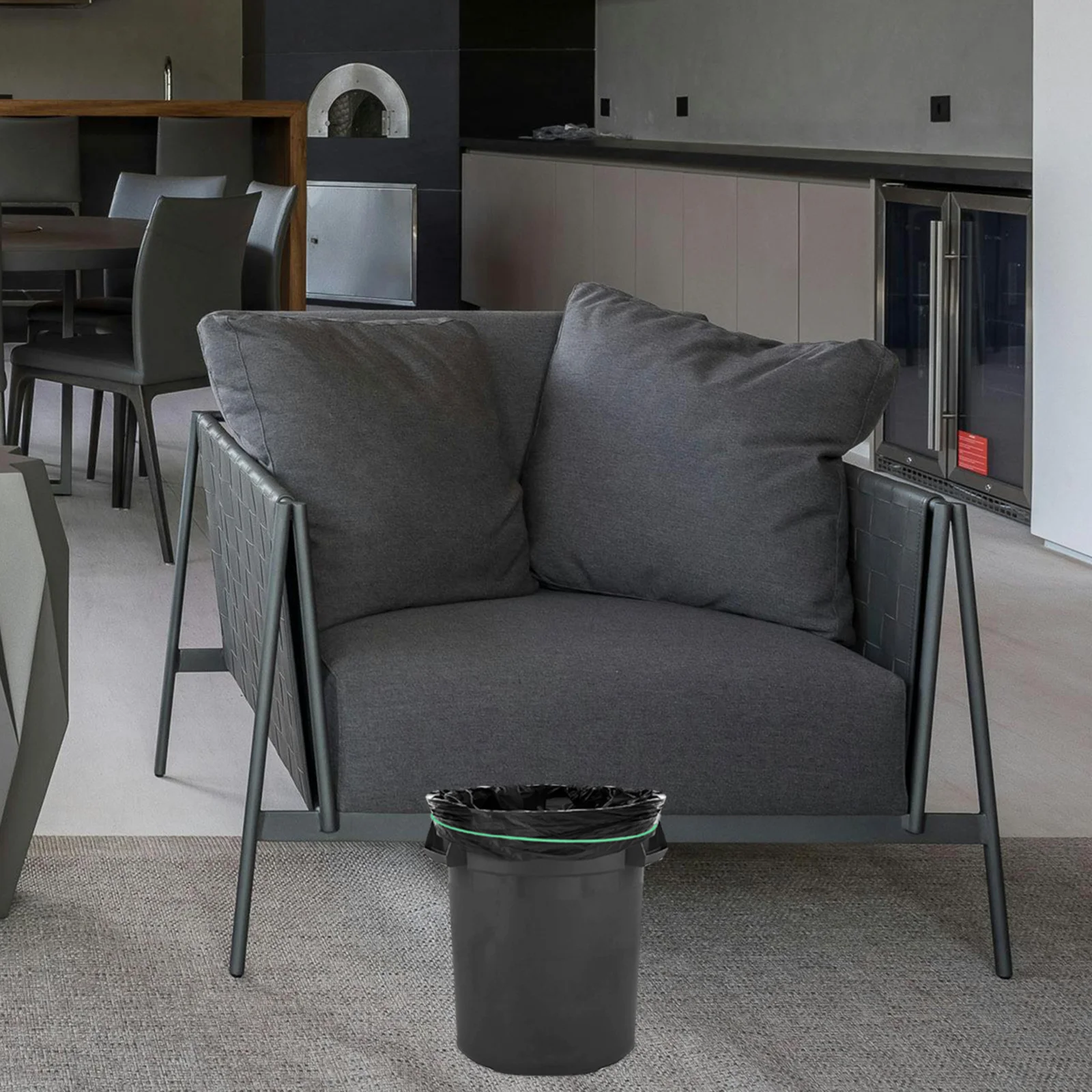 

4pcs Elastic Trash Bag Fixing Bands 140Cm Circumference Anti-Fall Garbage Bin Ring Holder For Waste Basket Liner Adjustable