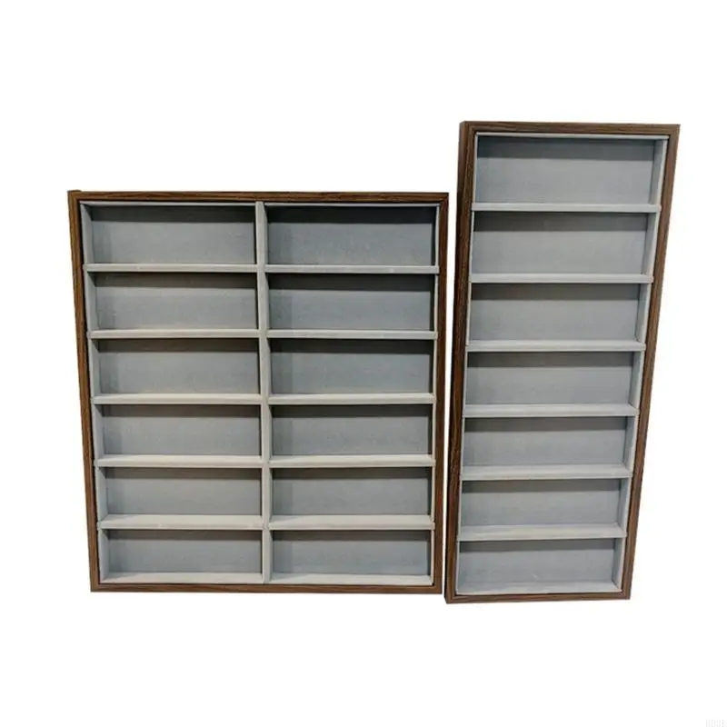 Eleganter Brillenhalter aus Holz und Flanell innen B03E – Detail 8