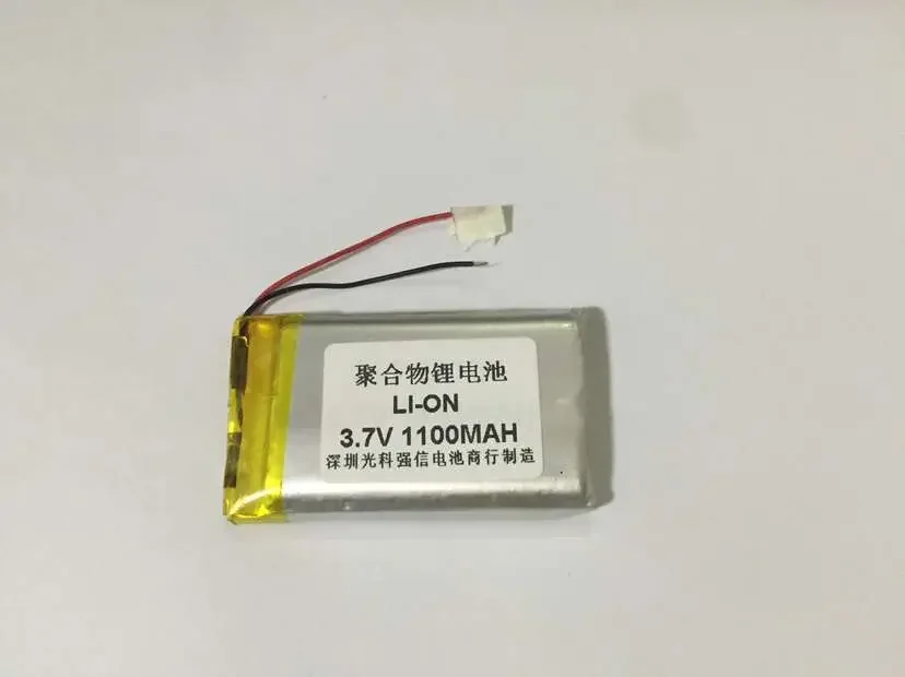 بوليمر الليثيوم 3.7 فولت القدرة الكاملة الجديدة 703050   1100 مللي أمبير MP4 / معدات / راديو صغير خلية ليثيوم أيون قابلة للشحن