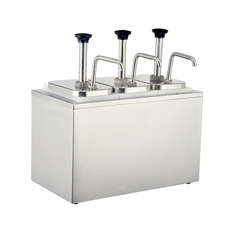 Commercial Restaurant Catering food warmer Stainless Steel Tabletop Ketchup condiment pump Sauce dispenser with 2 /3/4 tanks
