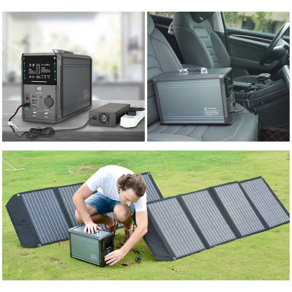 محطة طاقة محمولة بتصميم جديد لعام 2024 بقدرة 1500 وات، مولد LiFePO4 خارجي عالي الجودة مع طاقة مخرج 10 وات #4