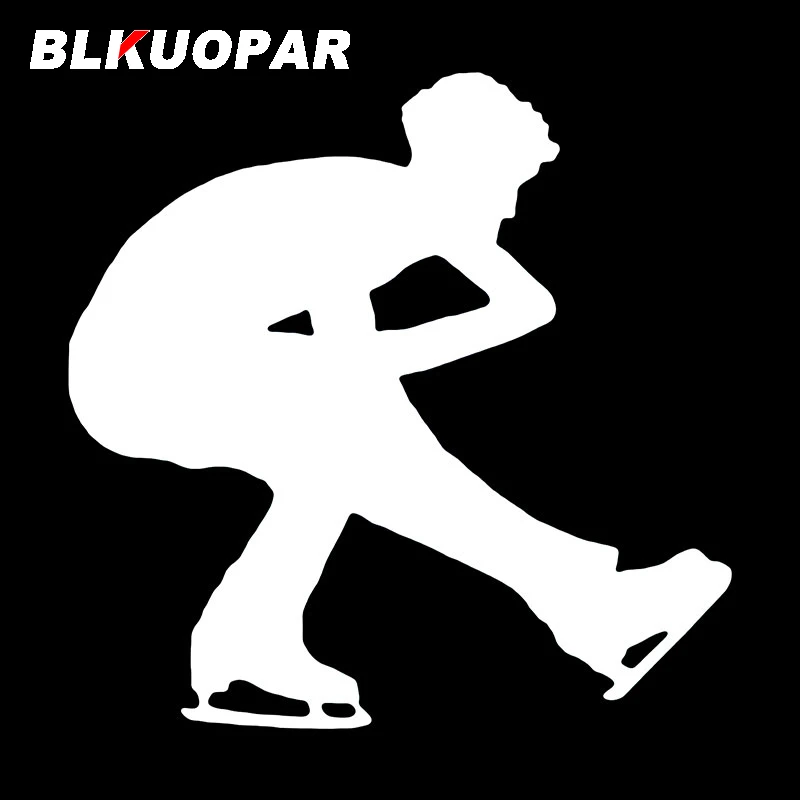 BLKUOPAR Fancy Roller Skating Pressure Drop Car Stickers Fashion Sports Decal Sunscreen Die Cut Windshield Laptop Car Goods