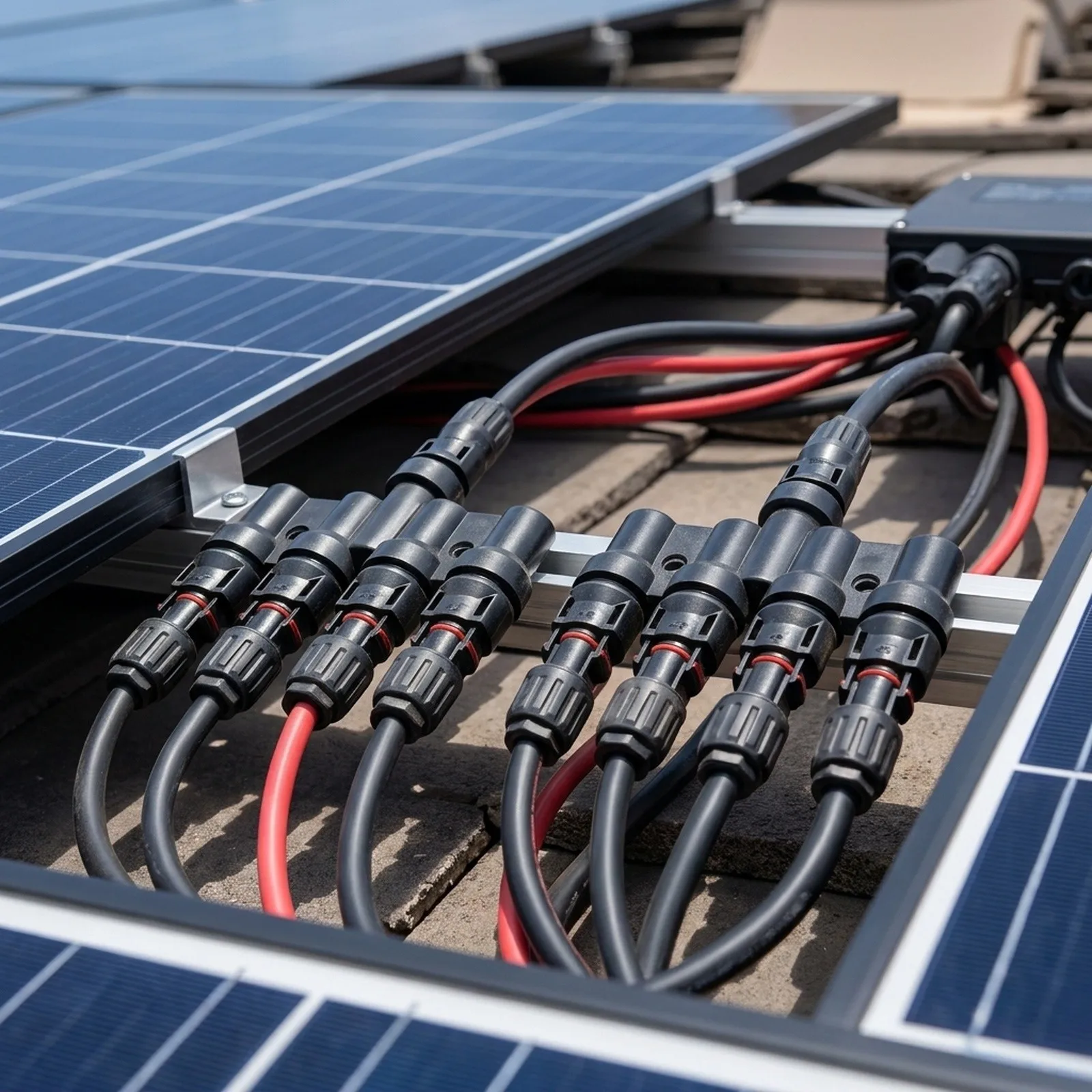 High Quality Solar Connector Solar Panel 1 Pair Connectors Four-in-one PV Connectors for Protection Voltage High Quality