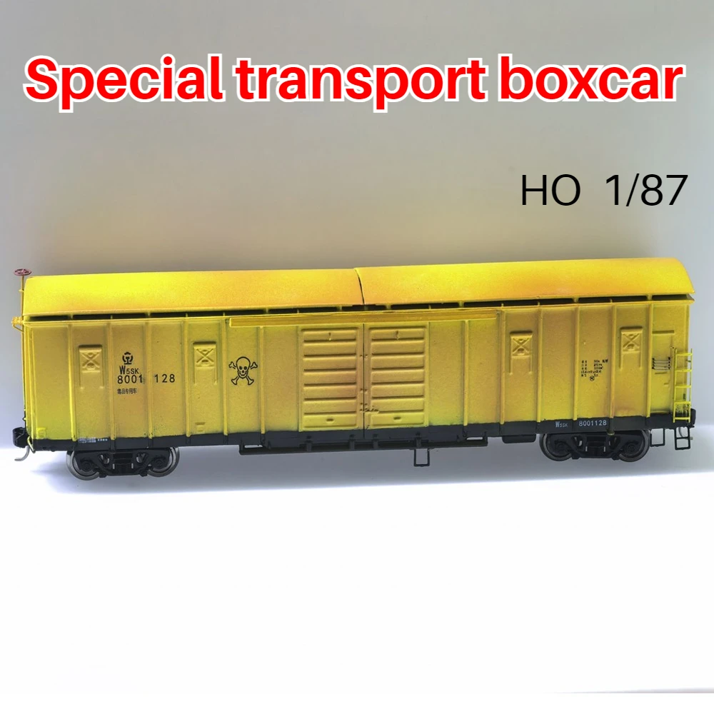 

HO Type 1/87 Train Model W5SK Special Transport Car Freight Car Painted Old Color Desktop Ornaments Toy Train Boy Toy Gift