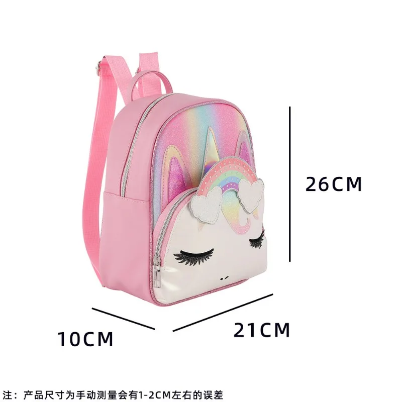 New Design Waterproof  Kids Schoolbags Girls School Backpack Preschool Kindergarten Unicorn PU Toddler BookBag Leisure backpack