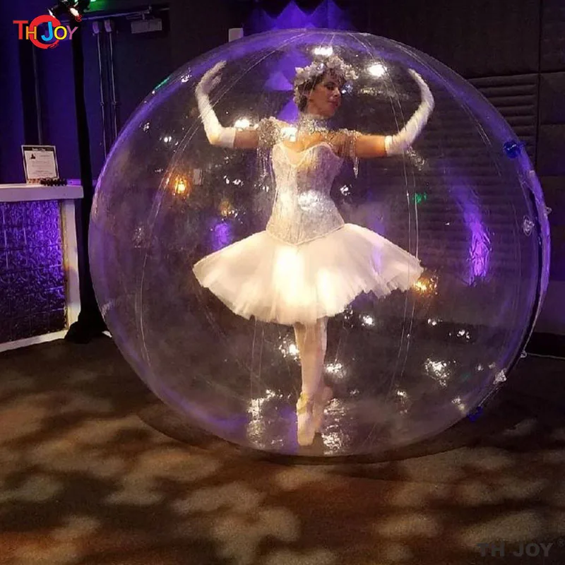 Transparent Inflatable Dancing Ball Bubble Walking Ball For Advertising Vocal Concert Ballet Stage Fashion Show With Air Pump