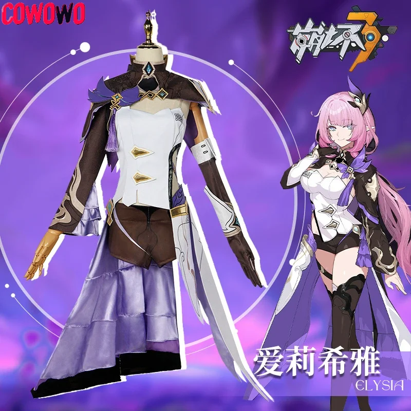 

COWOWO Honkai Impact 3rd Elysia Woman Cosplay Costume Cos Game Anime Party Uniform Hallowen Play Role Clothes Clothing New Full