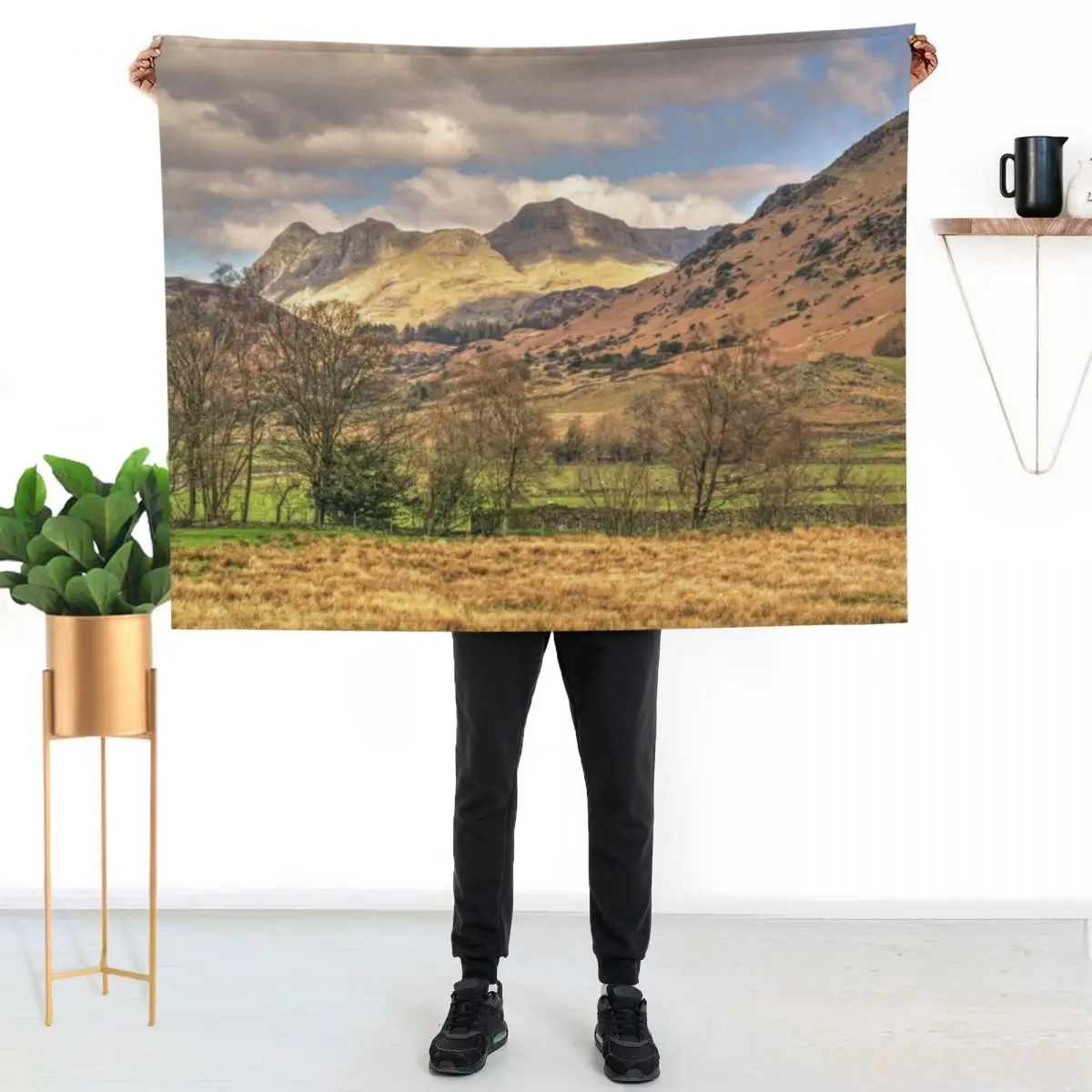 

The Langdale Pikes From Little Langdale Throw Blanket All Weather Soft Throw Blanket for Sofa