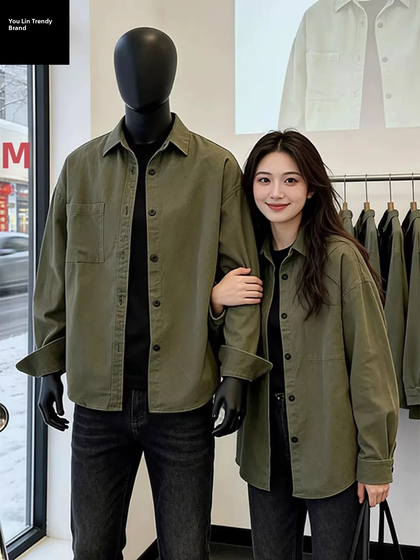 

een Long Sve Pure Cotton irt Men's Sle Spring Autumn Casual Wear Layering Jaet Youth Trend Breathable