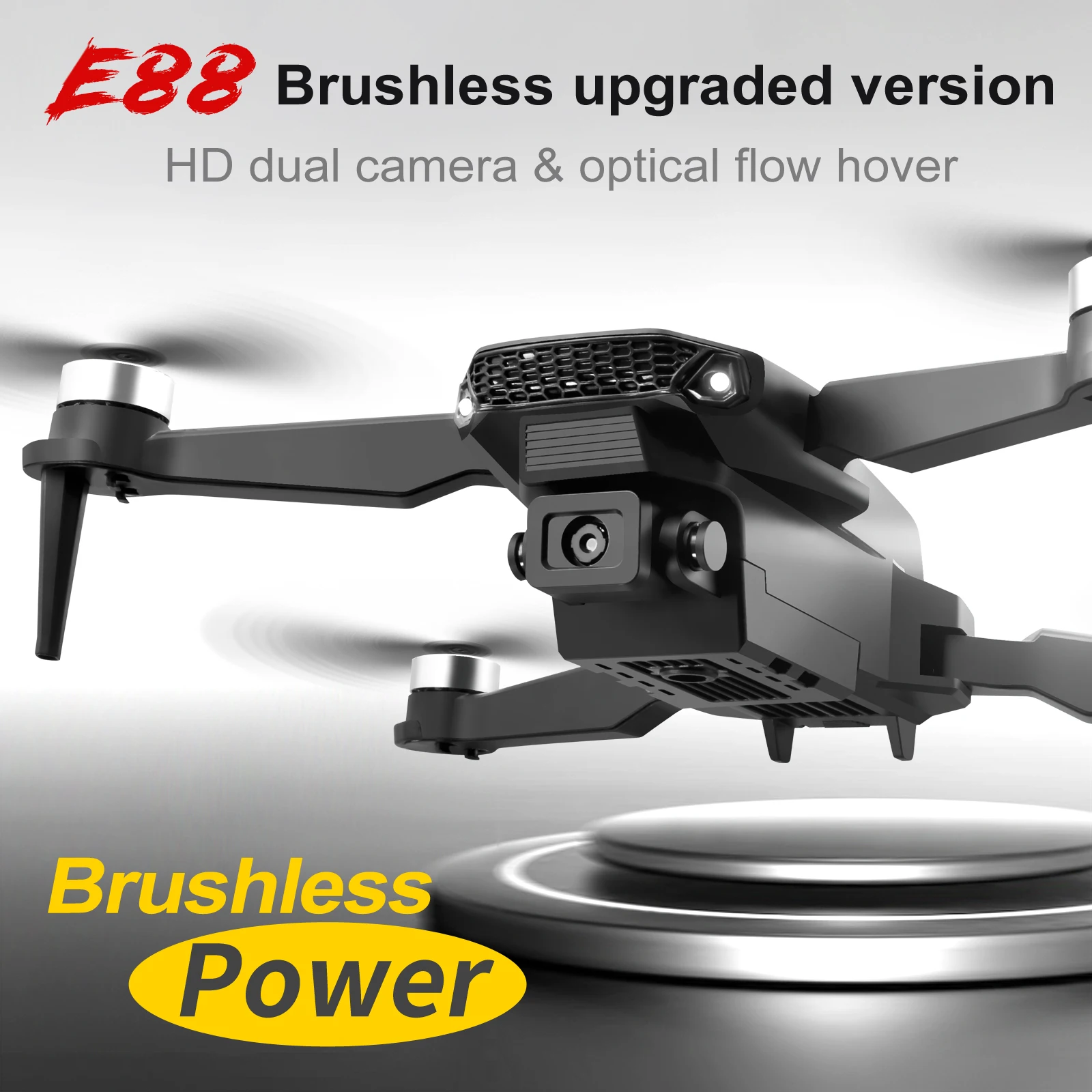 E88 Pro Drone 5G WiFi FPV Brushless Motor Return 4K HD Dual Camera Optical Flow Localization RC Quadcopter Drone Toys