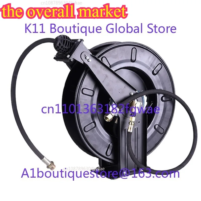 High pressure water drum pipe reel automatic telescopic steel wire water pipe empty disc car washing machine for car wash shop
