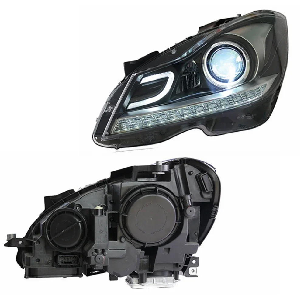 

ROLFES 2x For Mercedes-Benz C Class W204 C180 C200 C260 2011-2014 LED Headlight Front Head Lamp Car Accessories