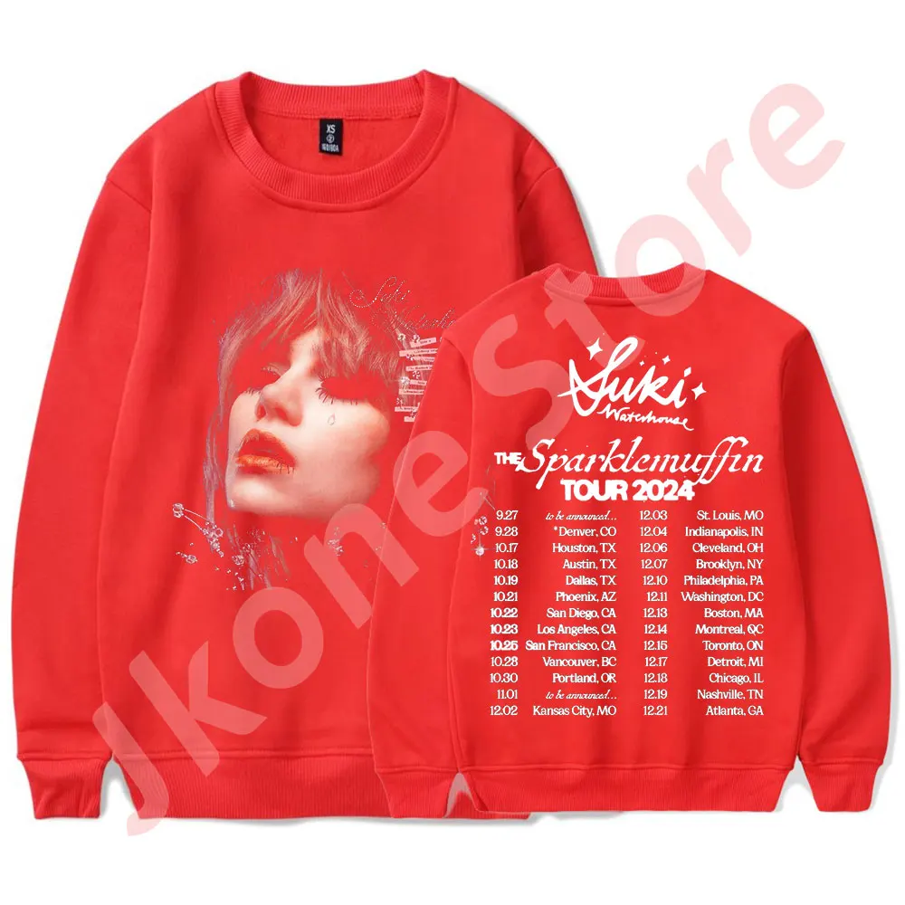 سوكي Waterhouse Vintage Crewneck The Sparklemuffin Tour 2024 Merch بلوزات عصرية للرجال والنساء