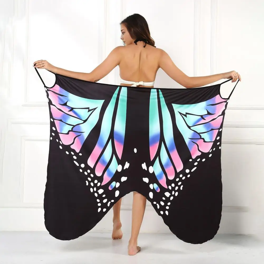 Sukienka plażowa z kolorowym nadrukiem i ramiączkami typu spaghetti Halloween Bikini Wrap Stroje kąpielowe Cover-up Sling Wzorzyste