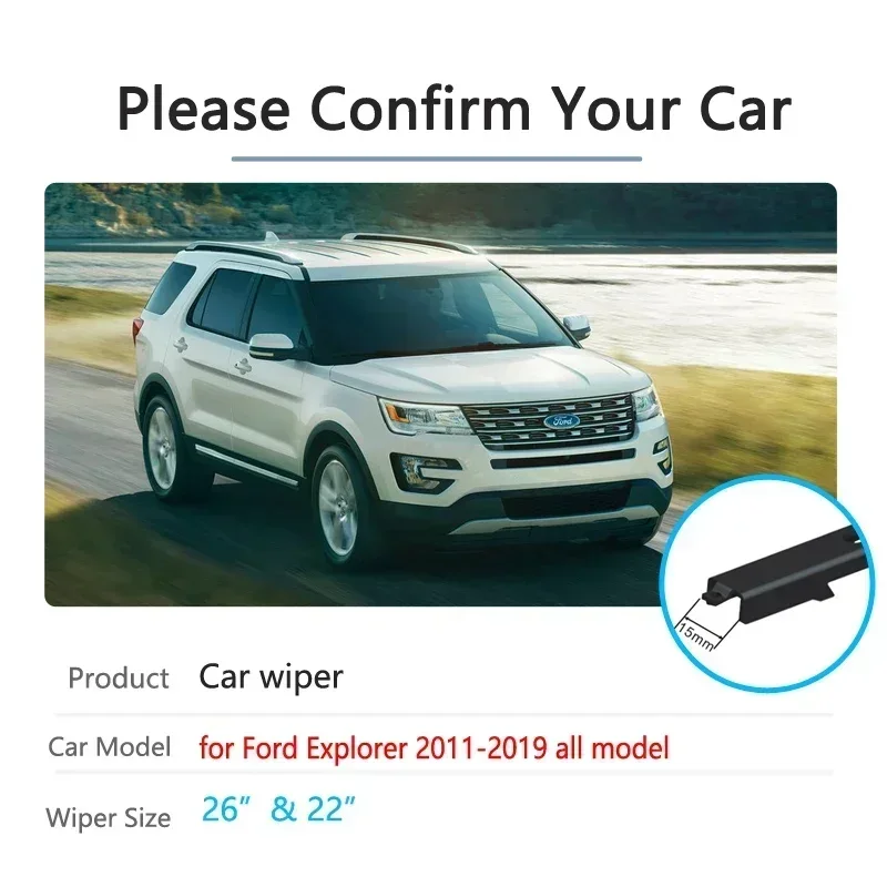 For Ford Explorer U502 MK5 2011~2019 Car Wiper Blades Front Window Windshield Car Accessories 2012 2013 2014 2015 2016 2017 2018