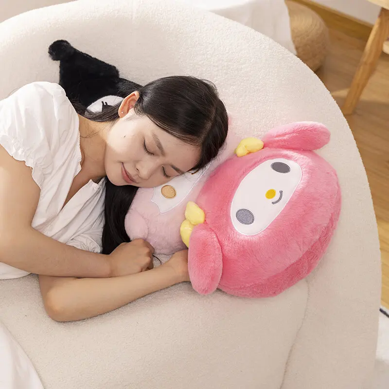 70cm Very Long Saniro Hello Kitty Plush Kuromi My Melody Pillow Stuffed Anime Kawaii Back Cushion Rilakkuma Pillow Girl Gifts